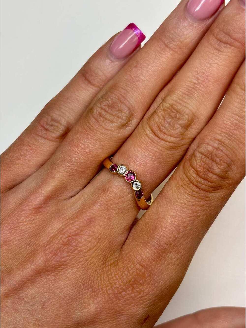 14k Yellow Gold Ruby and Diamond Ring Antique - Picture 1 of 7